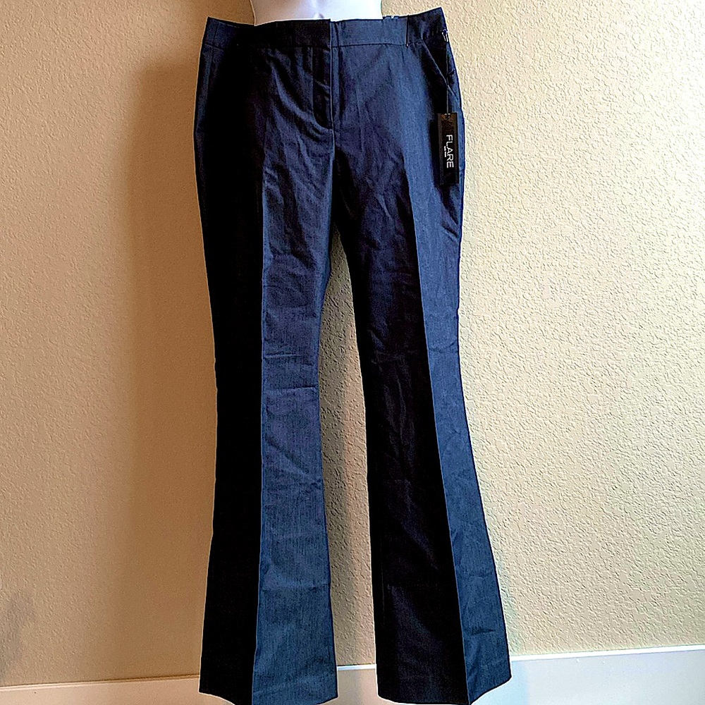 Mid rise, flare legged slack pants